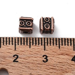 チベット風合金ビーズ  カドミウムフリー＆鉛フリー  キューブ  赤銅鉱  4.5x4.5x5mm  穴：1.5mm  約1818個/1000g&nbsp;FIND-Q094-33R