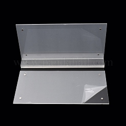 アクリル製マグネット式T字型テーブルトップディスプレイスタンド  リバーシブル  透明  20x4.5x11cm&nbsp;ODIS-WH0058-23