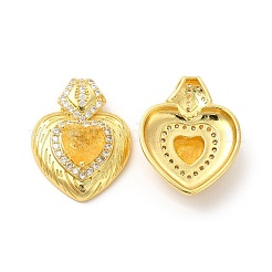 Rack Plating Brass & Rhinestone Pendants&nbsp;KK-H438-07G-07
