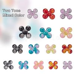 585Pcs 15 Style Spray Painted Crackle Glass Beads Strands&nbsp;CCG-YW0001-05