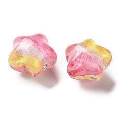 Gradient Color Transparent Hand-drawed Acrylic Beads&nbsp;TACR-P012-01B-07