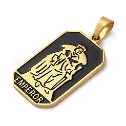 Ion Plating(IP) 304 Stainless Steel Enamel Pendants&nbsp;STAS-Q003-01G-06