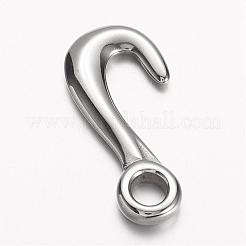 変色しにくい304ステンレススチールフック留め具  ステンレス鋼色  34x15.5x3.5mm  穴：5mm&nbsp;STAS-D166-18P