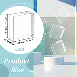 Square Transparent Acrylic Jewelry Display Pedestals&nbsp;ODIS-WH0001-47A