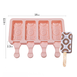 Food Grade DIY Rectangle Ice-cream Silicone Molds&nbsp;DIY-D062-01C
