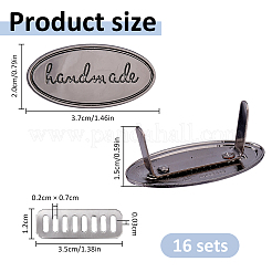 16Pcs Iron Decorative Buckles&nbsp;IFIN-FH0002-04B