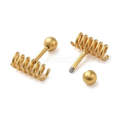 Ion Plating(IP) 304 Stainless Steel Stud Earrings&nbsp;EJEW-Q795-01G