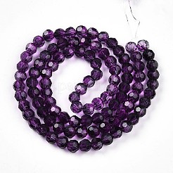 Baking Paint Transparent Glass Beads Strands&nbsp;DGLA-A035-T6mm-A09