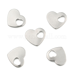 Tarnish Resistant 304 Stainless Steel Stamping Blank Tag Heart Charms Pendants&nbsp;STAS-M004-04