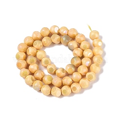 Ombre Effect Dyed Electroplate Opaque Glass Beads Strands&nbsp;EGLA-Q130-01A-22