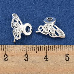 Brass Cubic Zirconia Beads&nbsp;KKB-L215-023S