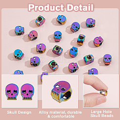24Pcs Alloy European Beads&nbsp;FIND-HS0001-71