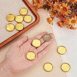 11個の合金カボションセッティング  フラットラウンド  ゴールドカラー  トレイ：23.5mm  27.5x5mm&nbsp;FIND-BC0013-53G-01