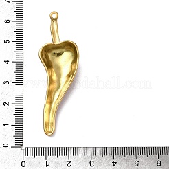 304ステンレススチールエナメルペンダント  イオンプレーティング（ip）  18KGP本金メッキ  唐辛子  57x18x7mm  穴：1.6mm&nbsp;STAS-I355-08G-02
