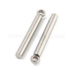 変色しない304ステンレススチールペンダント  コラムバーチャーム  ステンレス鋼色  17x2mm  穴：1.2mm&nbsp;STAS-M001-04P-01