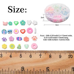 30G 6 Styles Handmade Polymer Clay Cabochons&nbsp;CLAY-CJ0001-64