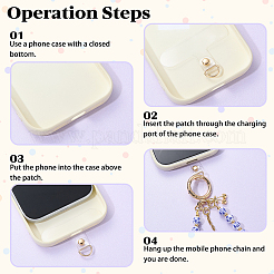 2Pcs Shell Pearl & Alloy & Brass Mobile Straps&nbsp;HJEW-SW00485