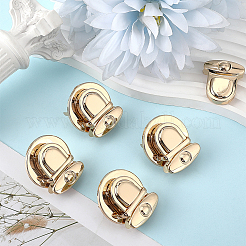 6Pcs Flat Round Alloy Bag Tuck Lock Clasps&nbsp;FIND-CP0003-23G