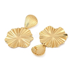 304 Stainless Steel Dangle Stud Earrings&nbsp;EJEW-S253-12G-1