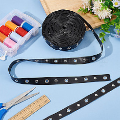 9 Yards Imitation Leather Ribbon with Platinum Plated Alloy Eyelets&nbsp;OCOR-AR0001-65