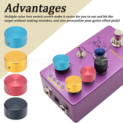 4 Box 4 Colors Alloy Guitar Pedal Switch Covers&nbsp;FIND-CN0002-23