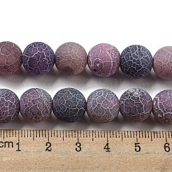 天然石風化瑪瑙ビーズ連売り  ラウンド  染め＆加熱  アザミ  12mm  穴：1.6mm  約31個/連  14.76''（37.5センチメートル）&nbsp;G-P538-A01-05