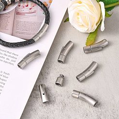 変色しにくい304ステンレススチール製バヨネット留め具  チューブ  艶消し  ステンレス鋼色  30x8x9mm  穴：6mm&nbsp;LS-STAS-F131-22P