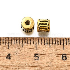チベット風合金ビーズ  鉛フリー＆ニッケルフリー＆カドミウムフリー  チューブ  アンティーク黄金  4.9x4.9mm  穴：1.6mm&nbsp;X-GLF10149Y-NF