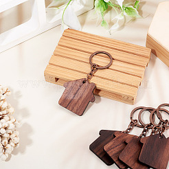 Walnut Wood Pendant Keychains&nbsp;KEYC-TAC0034-06D
