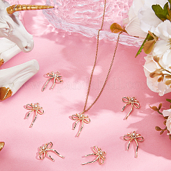 12Pcs Brass Micro Pave Clear Cubic Zirconia Pendants&nbsp;KK-BBC0017-52