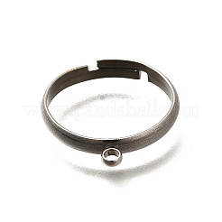 調整可能な316サージカルステンレススチール製カフリングセッティング  ステンレス鋼色  3mm  穴：1.8mm  内径：175mm&nbsp;STAS-F311-20P