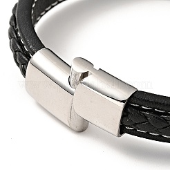 304 Stainless Steel Curb Chains Link Bracelet with Magnetic Clasp&nbsp;BJEW-C021-24P