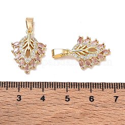 Brass Micro Pave Cubic Zirconia Pendants&nbsp;CU-CBA3371-06G-C
