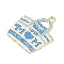 Mother's Day Alloy Enamel Pendants&nbsp;PALLOY-V001-02D