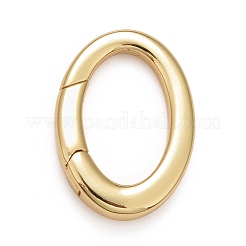 Rack Plating Brass Spring Gate Rings&nbsp;KK-M229-47G