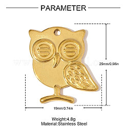 304 Stainless Steel Pendants&nbsp;STAS-OY006-17G