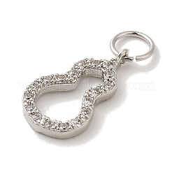 Brass Micro Pave Cubic Zirconia Charms&nbsp;KK-C072-46P