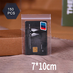 再封可能なバッグ  ジップトップバッグ（上部密封）  透明  10.1x7cm  片側の厚さ：3.9ミル（0.1mm）  150個/セット&nbsp;OPP-BC0001-03A