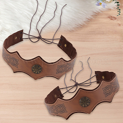 PU Leather & Alloy Headbands Hair Accessories for Women Girls&nbsp;OHAR-CL0001-03