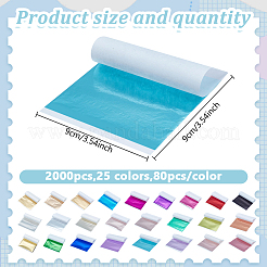 2000Pcs 25 Colors Aluminum Foil Sheets&nbsp;AJEW-GO0005-32