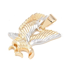 真鍮チャーム  プラチナ·ゴールデン  ワシ  33.5x22.5x4mm  穴：7.5x4.5mm&nbsp;KK-K409-01PG