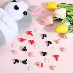 60 Sets 3 Colors Heart Resin Craft Doll Eye&nbsp;DIY-GF0010-68B