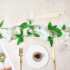 2Pcs Plastic Artificial Flowers Rose Vines&nbsp;AJEW-CP0011-39