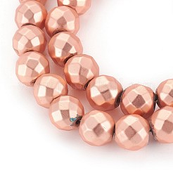 Electroplated Non-magnetic Synthetic Hematite Beads Strands&nbsp;G-P401-02-10mm
