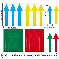 20 Sheets 4 Colors Waterproof Reflective Adhesive PET Stickers&nbsp;DIY-GF0008-46