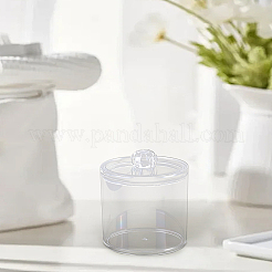 柱型プラスチック綿棒箱  化粧品収納オーガナイザーボックス  透明  6.9x10.8cm&nbsp;MRMJ-WH0075-135B