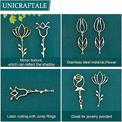 8Pcs 8 Style 201 Stainless Steel Pendants&nbsp;STAS-UN0033-37