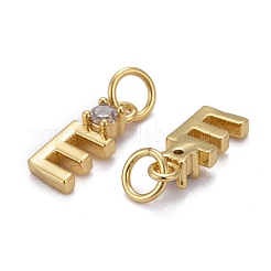 Brass Micro Pave Clear Cubic Zirconia Pendants&nbsp;ZIRC-Z011-35E