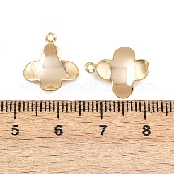 真鍮チャーム  長持ちメッキ  ニッケルフリー  18KGP本金メッキ  クロス  15x13x0.5mm  穴：1mm&nbsp;KK-A274-24E-G