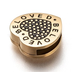 304 Stainless Steel Slide Charms&nbsp;STAS-P270-34G